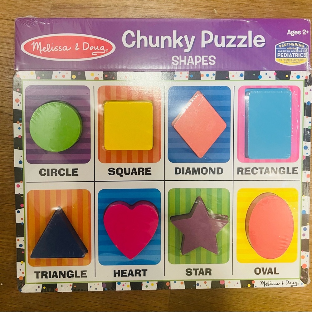 Melissa & Doug Vibrant Chunky Shapes Puzzle